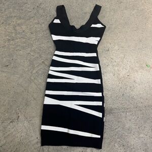 herve leger black white bandage dress Commando Up All Night Opaque Thigh Highs